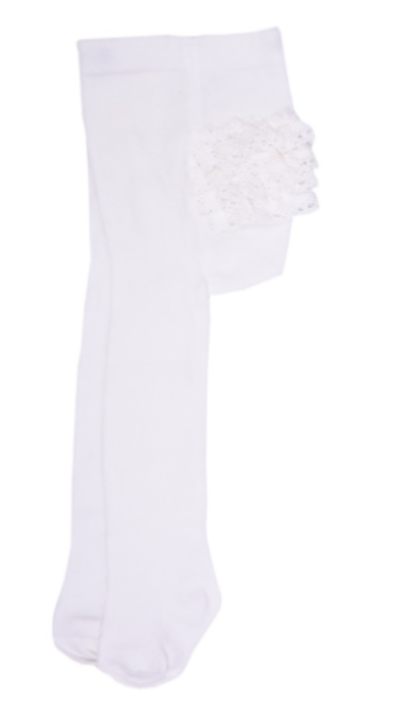 Strumphose mit Spitze